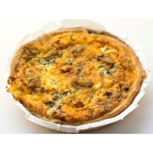 Quiche met blauwe kaas, peer & walnoot